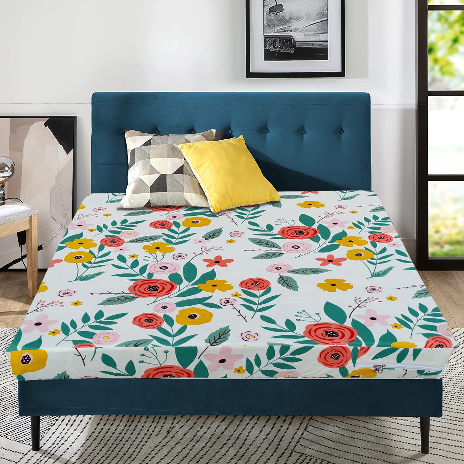 Diamond Mattress Cover/Protector for Queen Size Bed with Zip/Chain/5×6.5 ft / 60×78×6 inch Diamond Mattress Cover/Protector for Queen Size Bed with Zip/Chain/5×6.5 ft / 60×78×6 inch