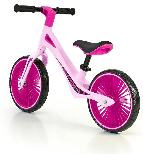 FEBER Balance Bike Rosa, Bicicleta sin Pedales Deportiva, Ultraligera, Potencia la Coordinación y Equilibrio