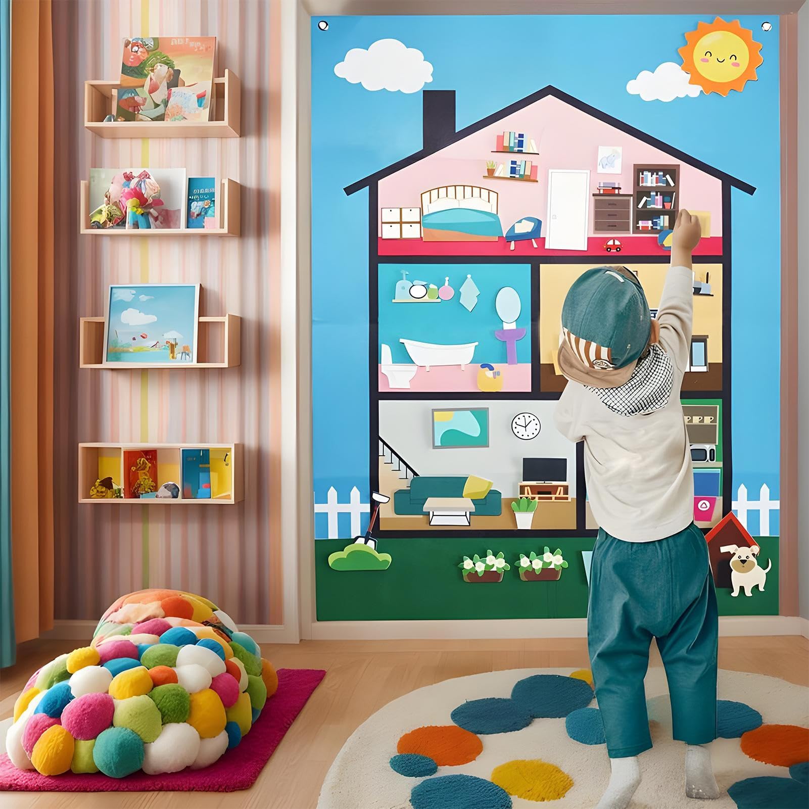 Felt Story Board – Set Di Tavole Interattive In Feltro | Gioco Sensoriale Di Apprendimento, Attività Di Narrazione Fai-da-te, Kit Di Gioco Fantasioso, Gio Di Sviluppo Di Abilità Per Ragazzi, Ragazze