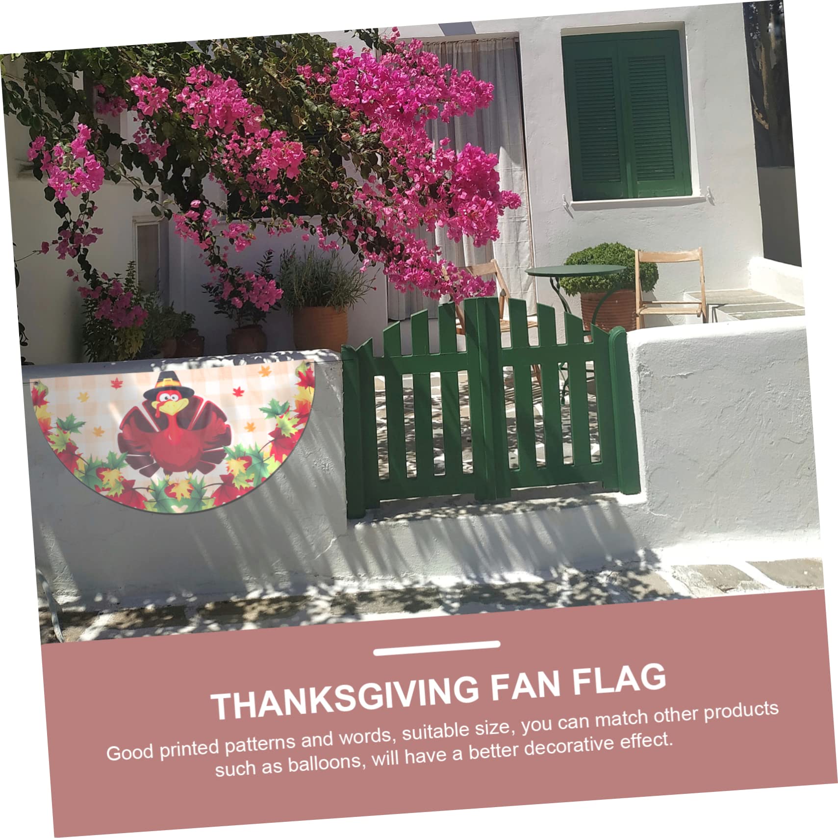 TOYANDONA 5 Set Bandiere Semicircolari Per Decorazione Ringraziamento Per Esterni in Poliestere Per Autunnali Decorazioni Festive 2 Pezzi*5