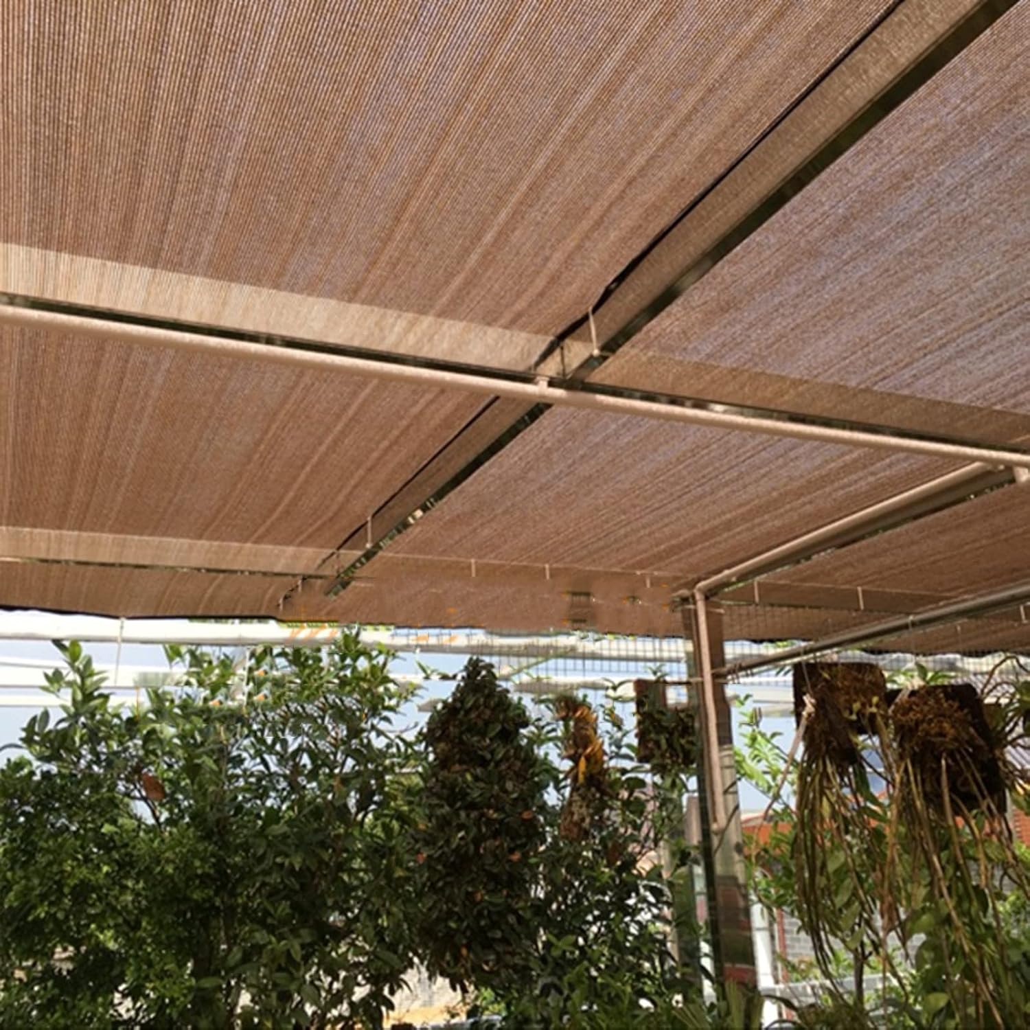 Sun Shading Net Outdoor Sun Visor Heat Insulation Sun Network Balcony Roof Patio Cool Down Curtains Multi-Sizes Customizable (Color : A Size : 2mX3m) (A 4mX5m) image 5