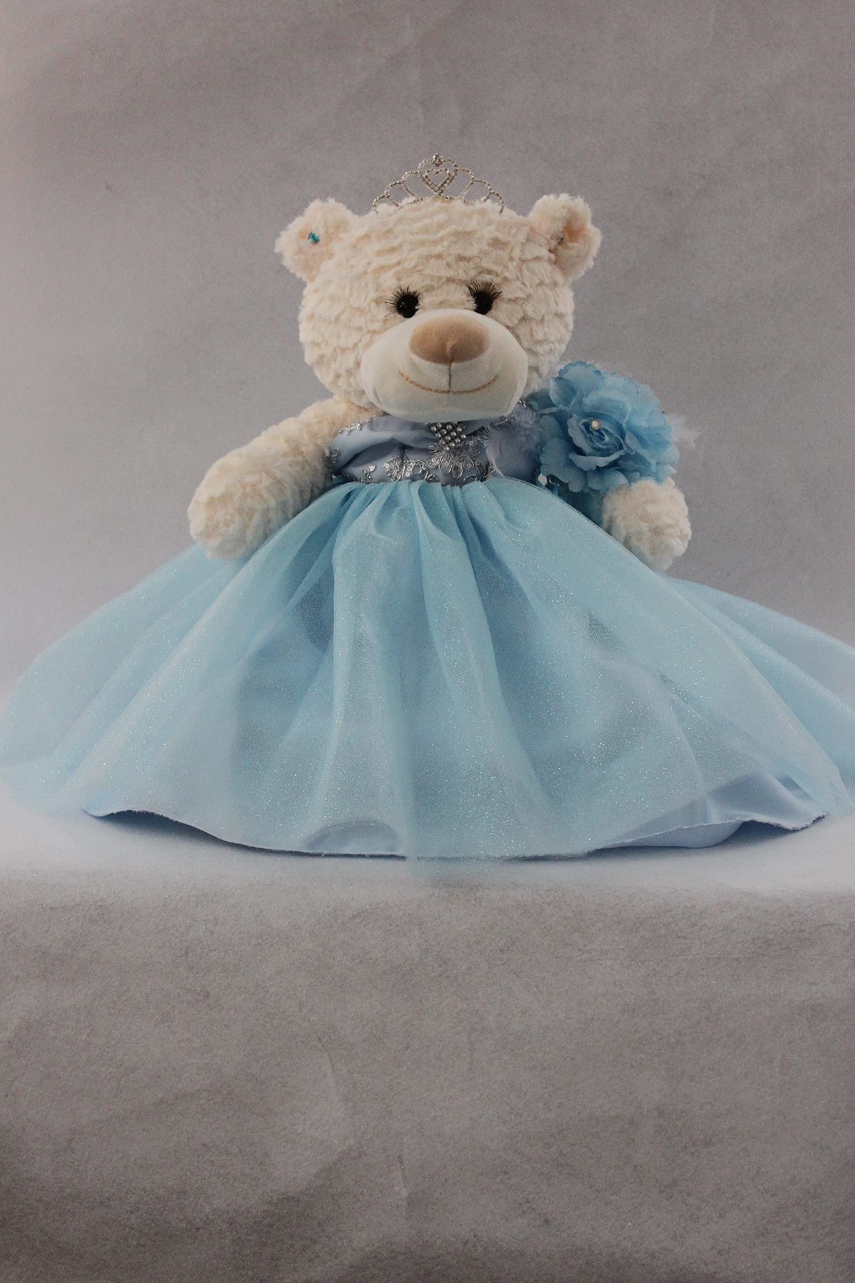 20" Quince Anos Quinceanera Last Doll Teddy Bear with Dress (Centerpiece) ~ B16631-4 Baby Blue