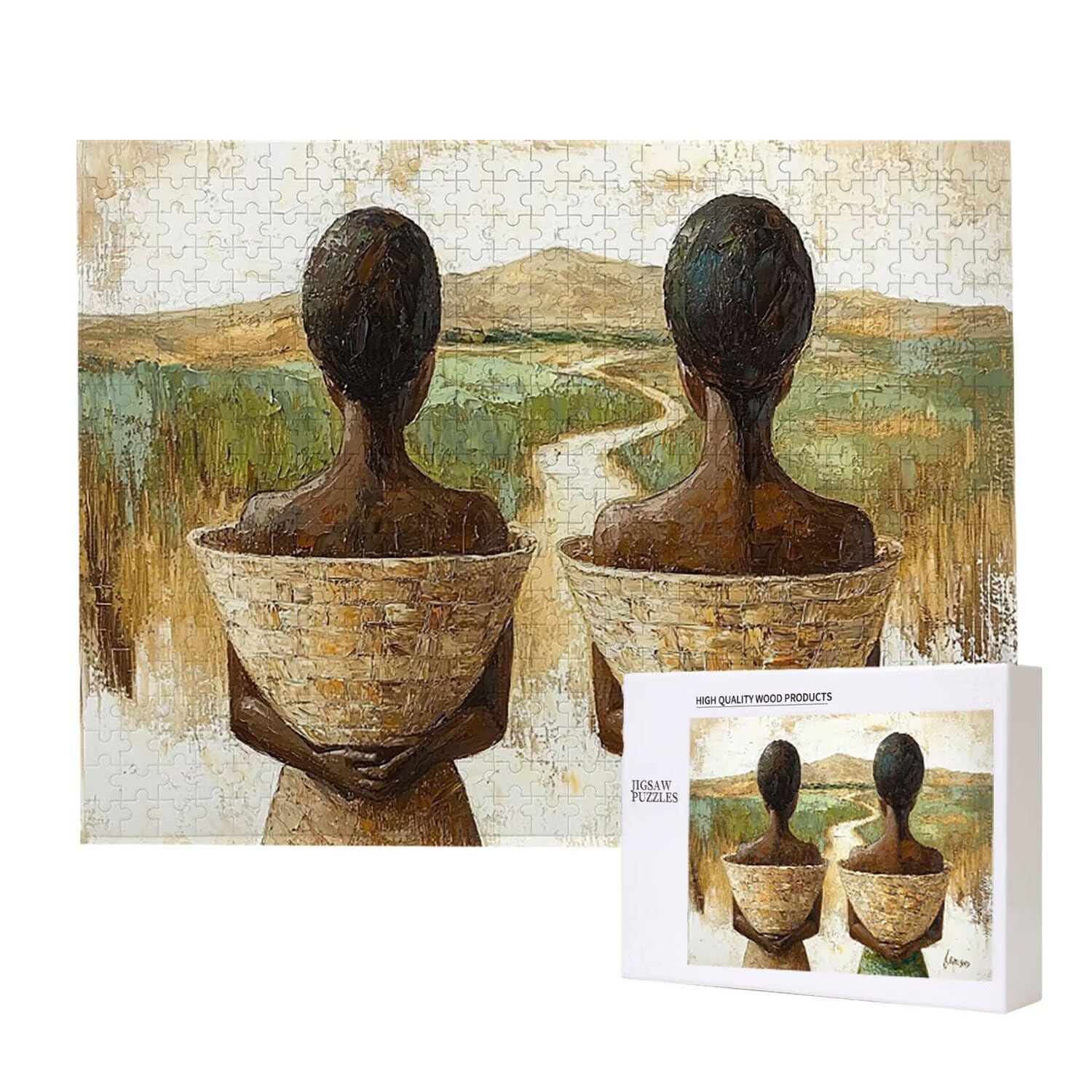 Puzzle 2000 Teile Erwachsene Wiese Frau, Impossible Klassische Jigsaw Puzzles 100 x 70cm, Geschicklichkeitsspiel für die ganze Familie, Puzzle farbenfrohes Legespiel Home Dekoration Geschenk k-85