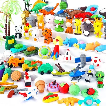 Mr. Pen- Food Erasers, Erasers, 30 Pack, Puzzle Erasers, Take Apart