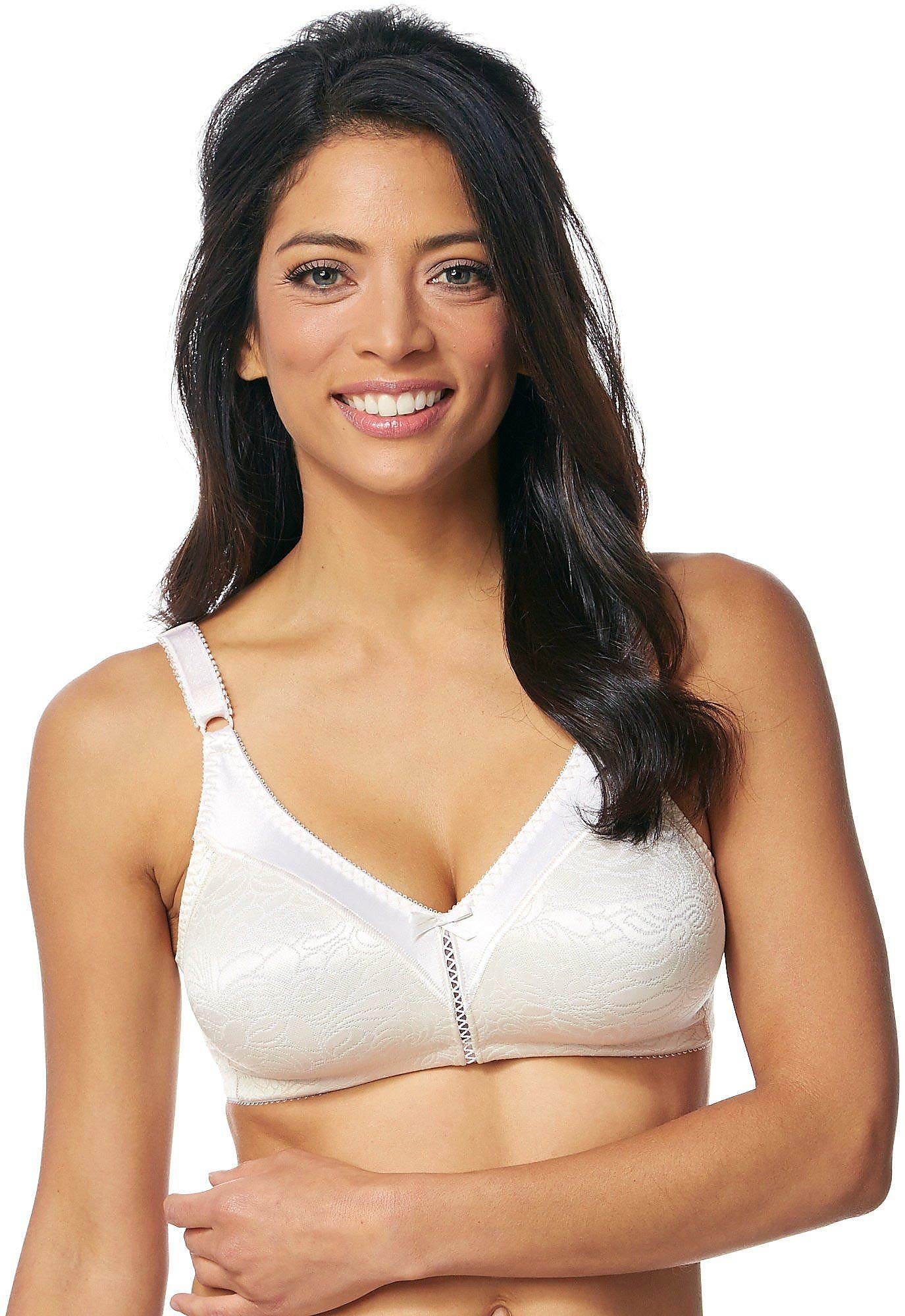 Women's Wireless Lace Bra, Double Support Lace Bras for Women, Stay-in-Place Straps, Full Coverage, Comfortable