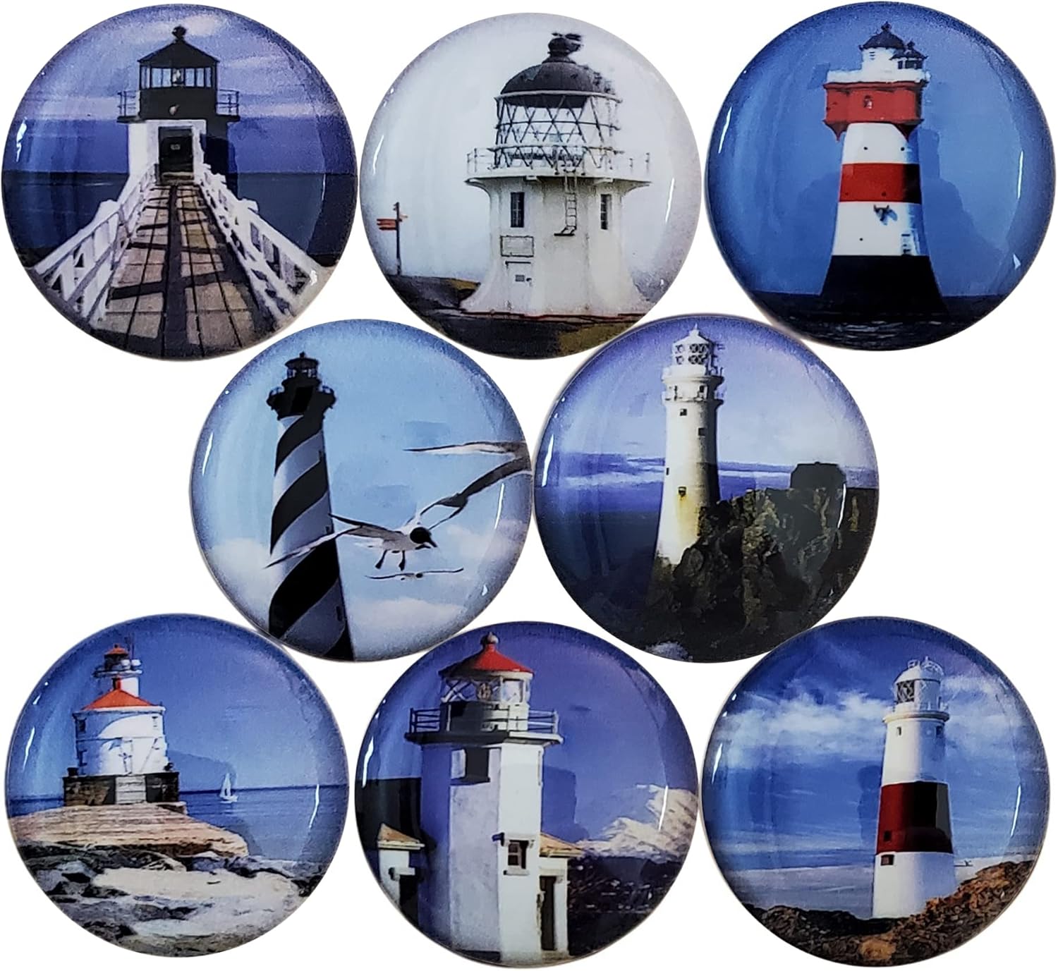 Twisted R Design Wooden Cabinet Knobs - Set of 8 Round Kitchen ...