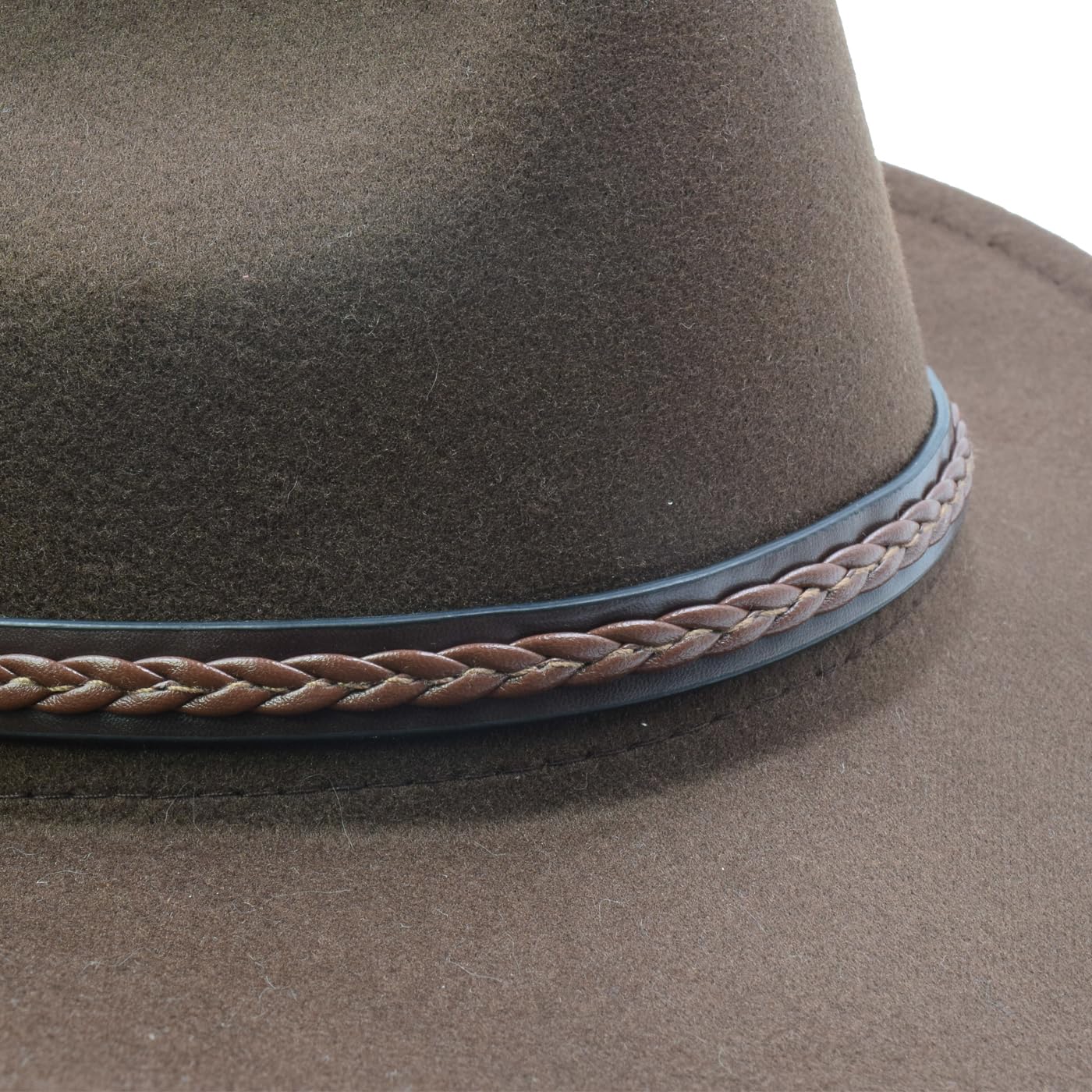 Cappello da cowgirl da cowboy occidentale classico in feltro a tesa larga da uomo e donna con fibbia per cintura