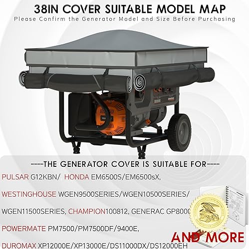 Miniatura 9 de Tienda de campaña universal para generador con soporte, cubierta del generador mientras funciona, diseño en la azotea, sin acumulación de agua,