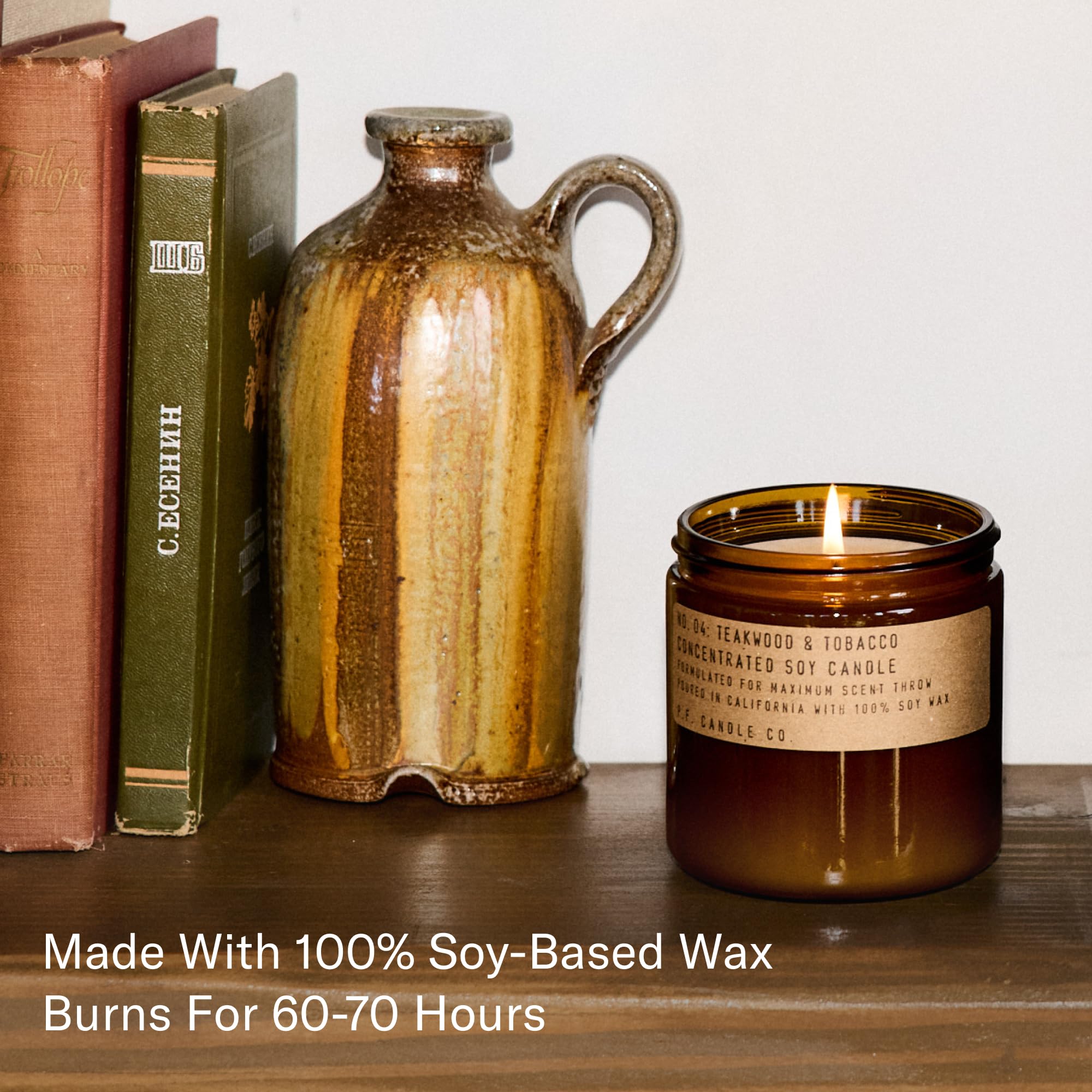 pf candle co teakwood and tobacco Amazon.com: P.F. Candle Co. Teakwood & Tobacco Classic Large Concentrated  Scented Soy Wax Candle (12.5 oz) 60-70 Hour Burn Time, Amber Glass Jar,  Made in the U.S.A. : Home & Kitchen