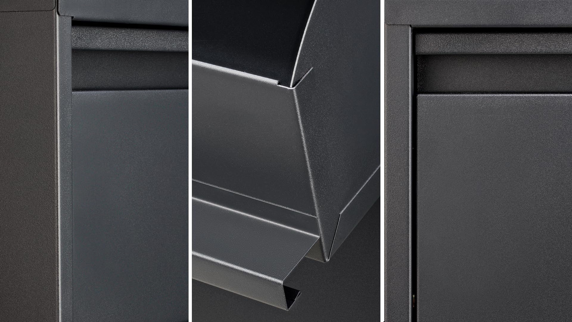 Boîte Aux Lettres Colis Haussmann Boîte Aux Lettres 391 Grise, Grande Boîte Aux Lettres, Boîte Aux Lettres, Livraison Sans Contact Pour Colis, Serrure à Cylindre Avec 4 Clés, Clapet Anti-vol Boite A