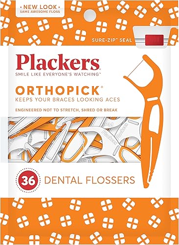 Plackers Ortho - Juego de 6 púas 36 unidades tamaño 36 unidades Plackers Ortho - Juego de 6 púas 36 unidades tamaño 36 unidades