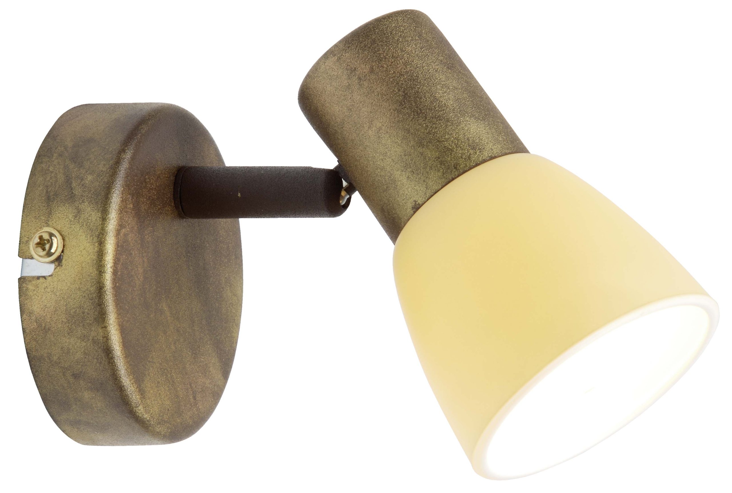 Brilliant AG Luca 35810/56 - Aplique de pared, 1 bombilla E14 max.40 W, de metal y cristal, color: Cobre antiguo y champán