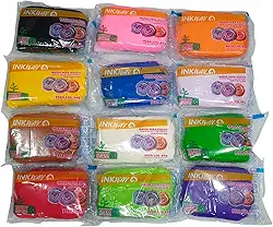 Presentes Mensorê Massa para Biscuit Inkway - Kit 12 Cores/Pacotes de 85g