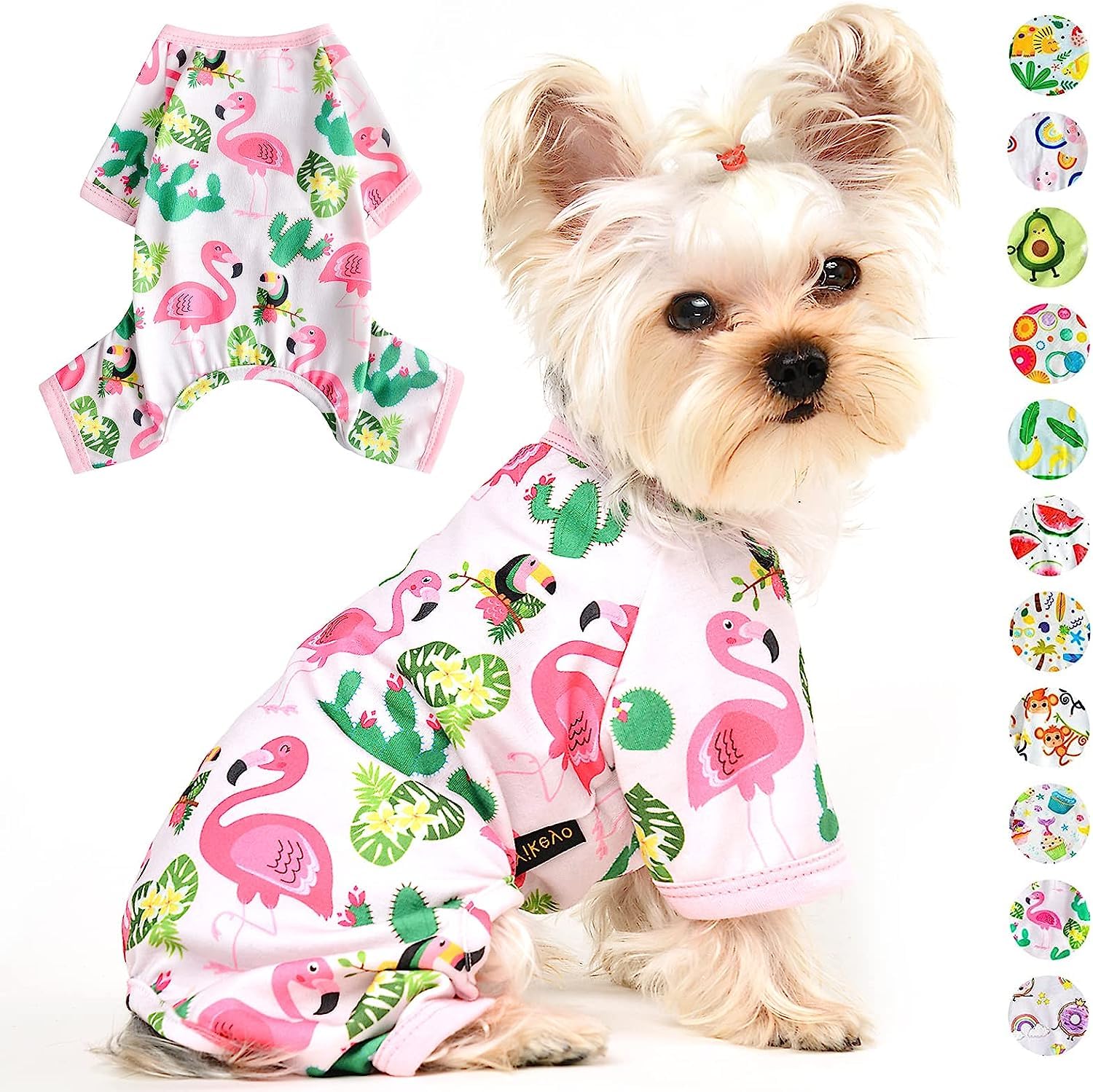 KUTKUT Small Dog Romper, Dog Pjs Spring Doggie Onesies Summer Pet Jammies Dog Clothes For Puppies Small Dogs Girl, Cat Apparel Outfit (Size: 2Xl, Chest: 55Cm, Length: 45Cm) Only For Small Breeds, Pink (B0CGJDPFHQ) Amazon Price History, Amazon Price Tracker