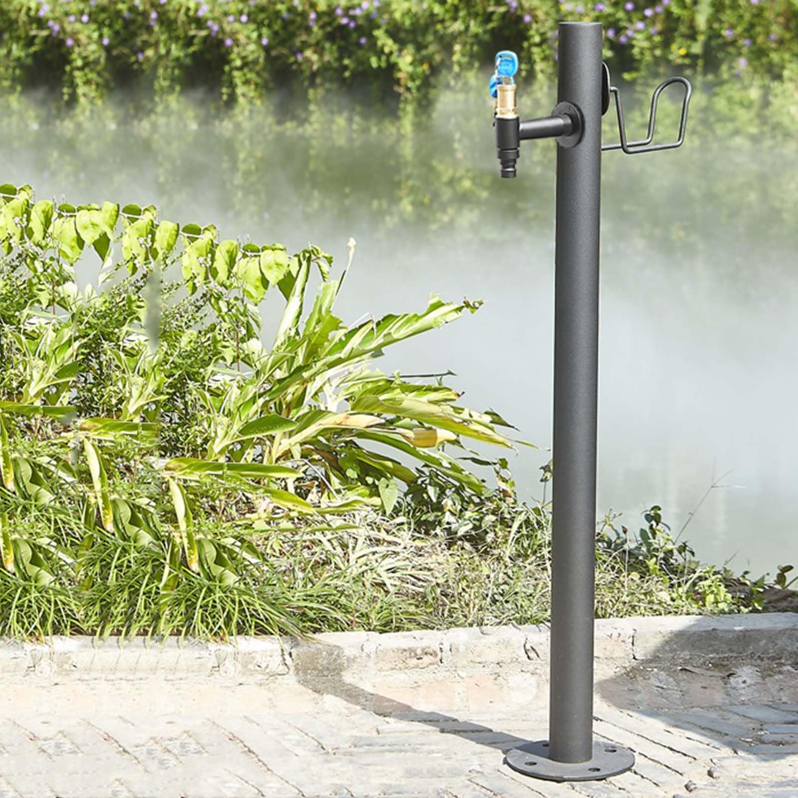 BHGFYXBS Stainless Steel Freestanding Garden Water Column With Faucet - Freeze Crack Vertical Water Column Outdoor Hose Stand For Car Washing And Watering,size_name-13 * 86cm kit B