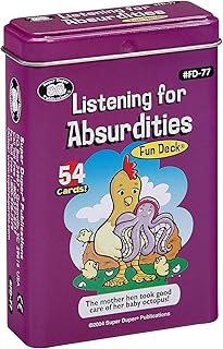 Super Duper Publications | Listening for Absurdities Fun Deck Flash Cards | Educational Learning Resource for Children