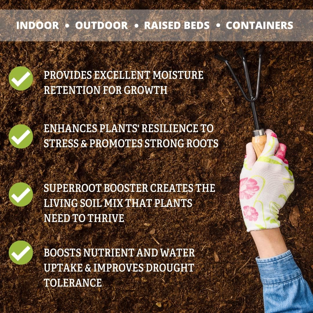 Gardener's Supply Company 20 Qts Potting Mix | SuperRoot Booster & Moisture-Retaining Coir | Plant Growth for Indoor Outdoor Self Watering Planter Boxes, Potted Plants & Garden Beds