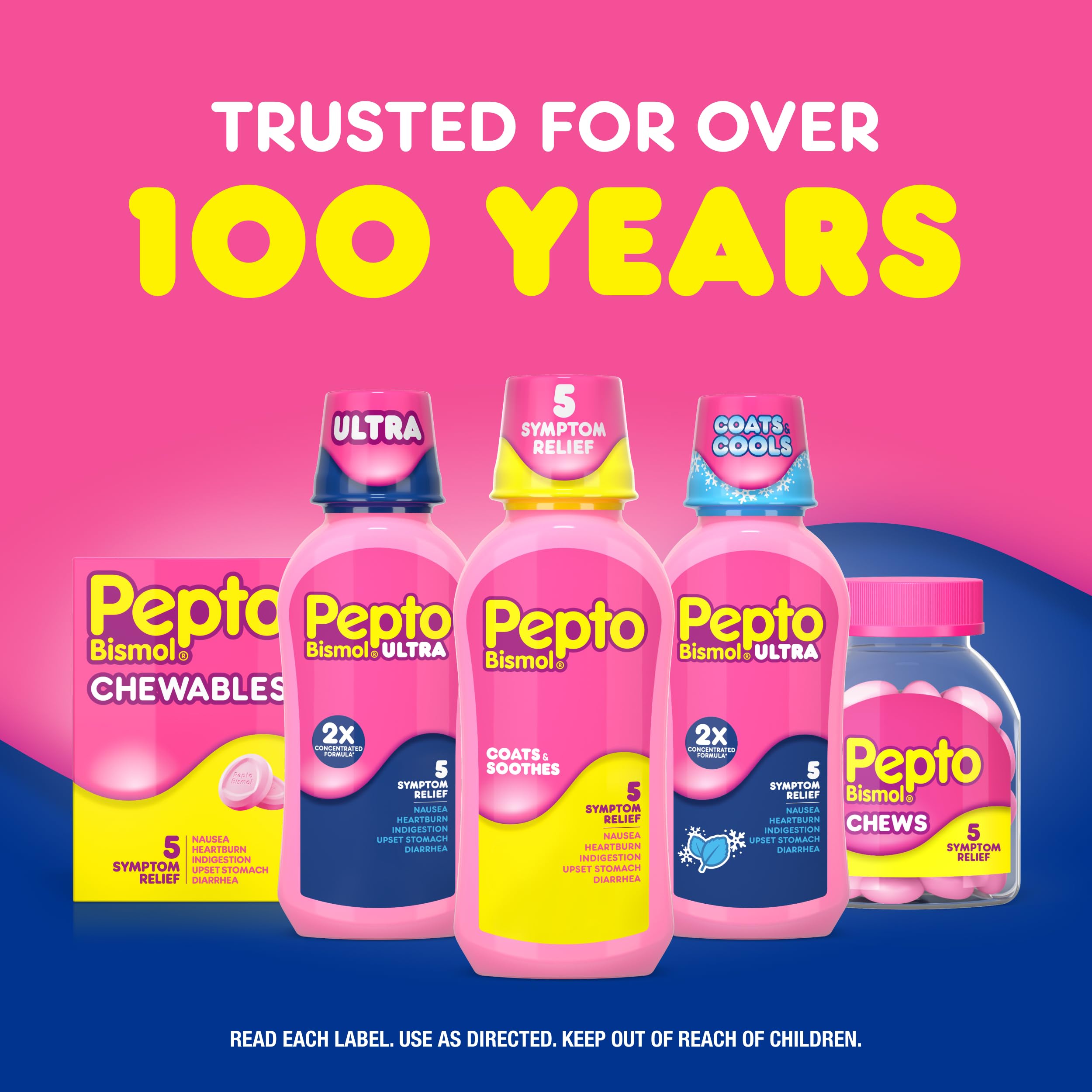 Pepto Bismol Liquid Ultra for Nausea, Heartburn, Indigestion, Upset Stomach, and Diarrhea - 5 Symptom Fast Relief, Cherry Flavor, 2x16 oz — Amazon image 11