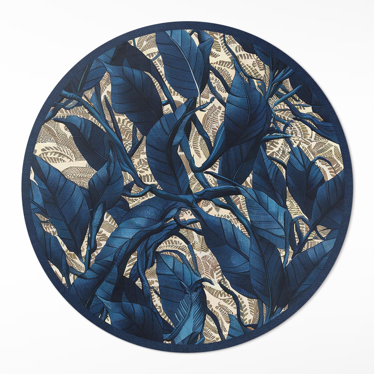Tapis vinyle rond ø110 cm en PVC durable élégant et facile à nettoyer