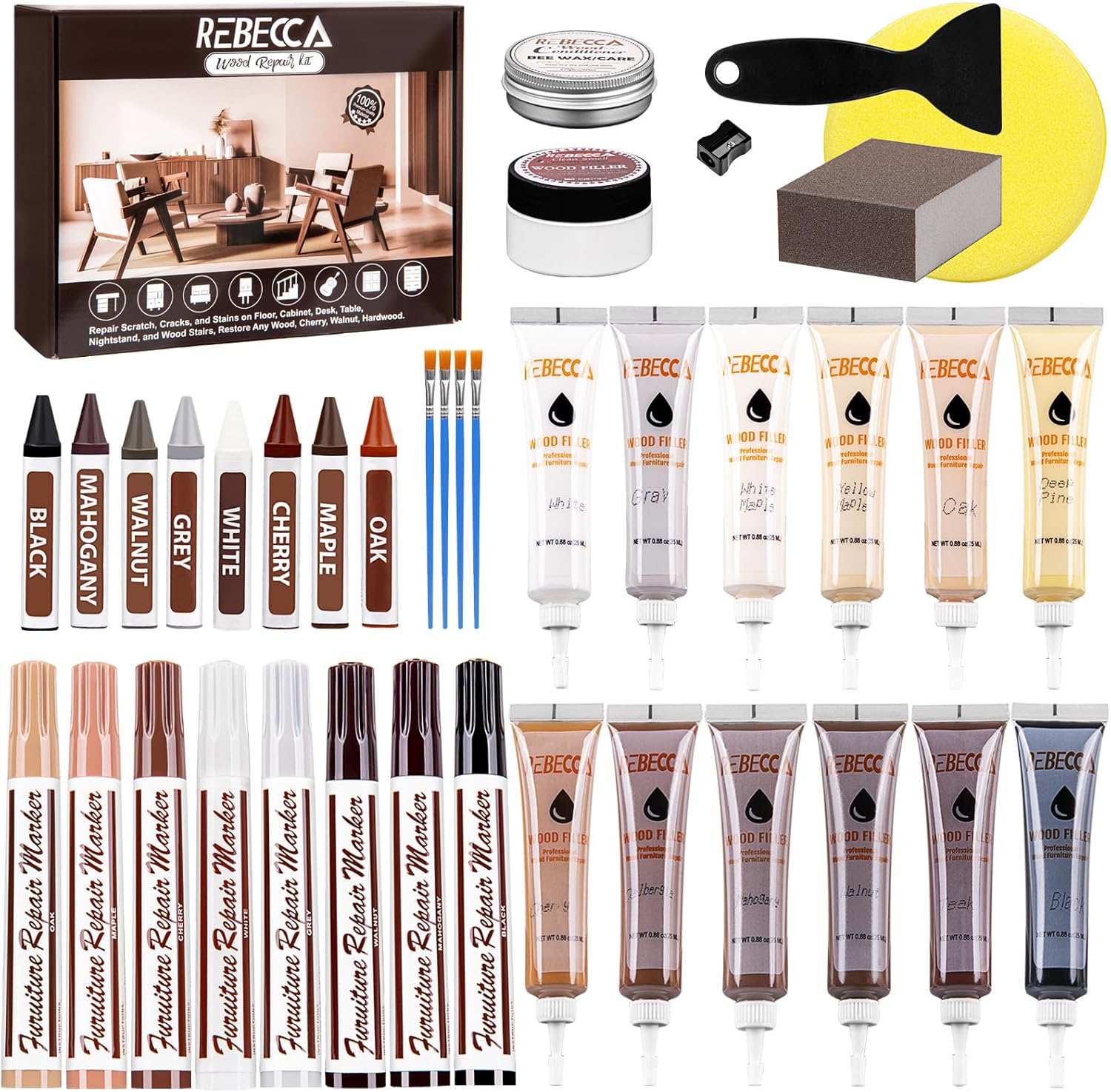 Wood Furniture Repair Kit41 Pcs Hardwood Laminate Vinyl Floor Repair Kit Furniture Touch up