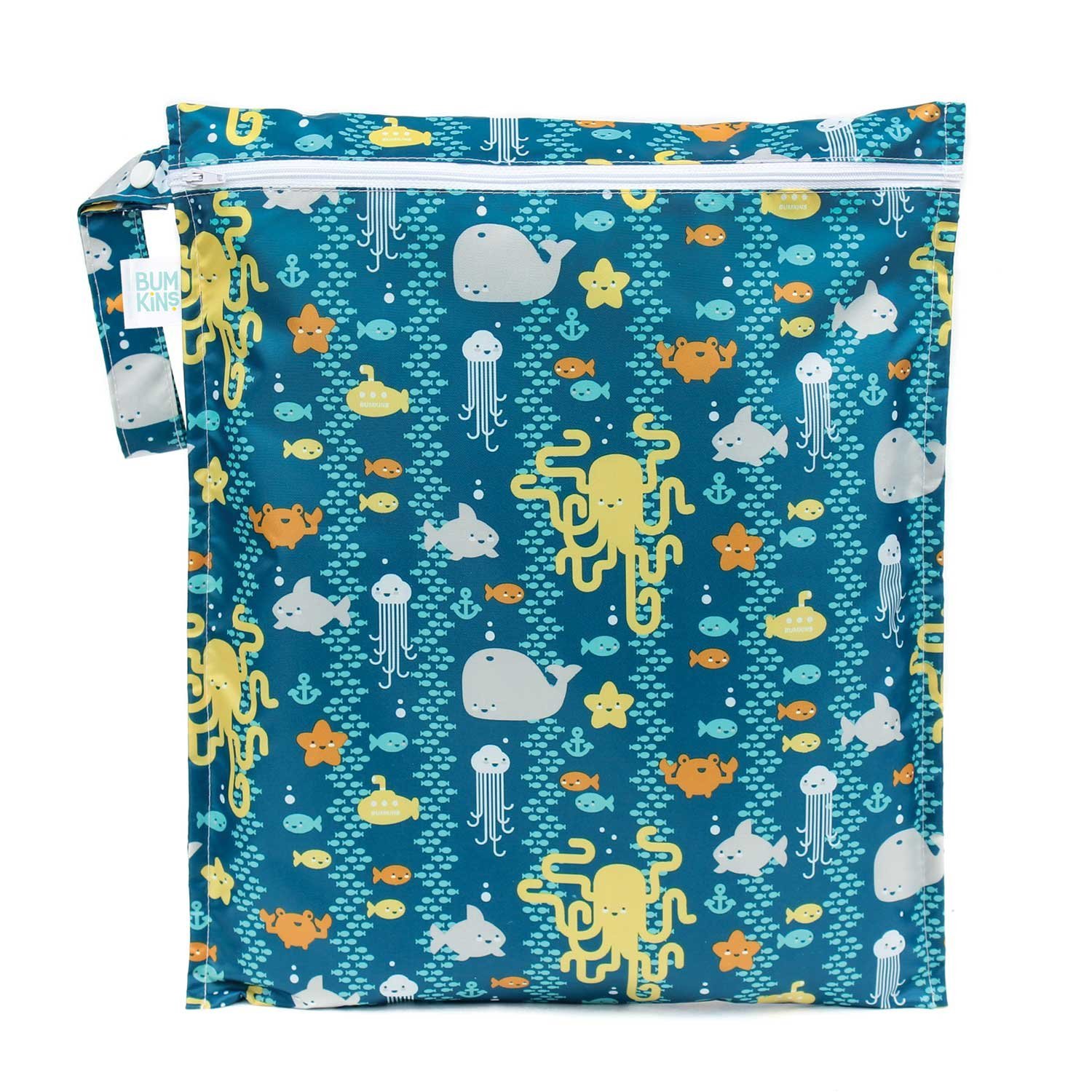 Bumkins Zippered Wet Bag, Sea Friends