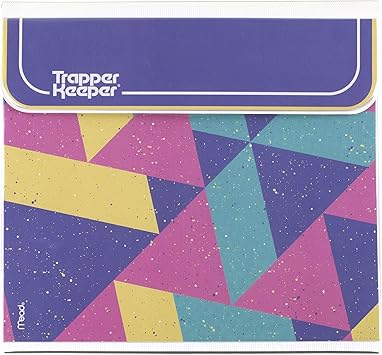 Mead Trapper Keeper Binder, Retro Design, 1 Inch Binder with Folders and Pockets, Holds 8-1/2" x 11" Paper, Colorblock 260038FN-ECM