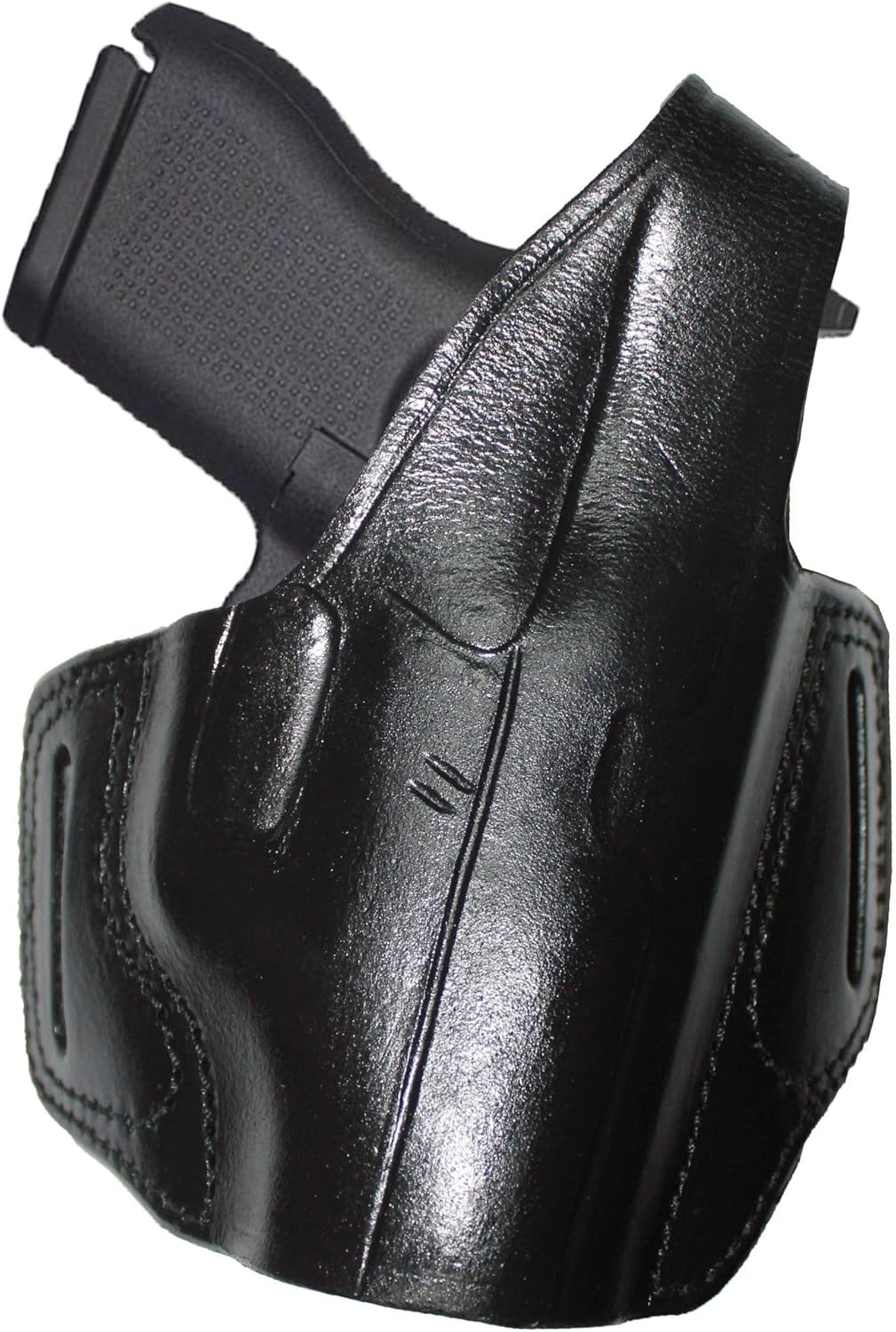 YT HOBBY Handmade Leather OWB Carry Two Slot Thumb Break Gun Holster for Glock 43, 43X, Ruger SR22