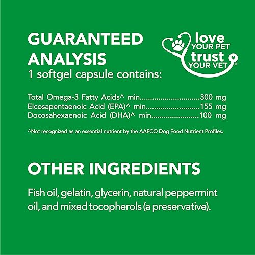 Miniatura 6 de Nutramax Welactin Omega-3 - Suplemento líquido para la salud de la piel y el pelaje para perros, paquete de 3, 360 cápsulas blandas en total