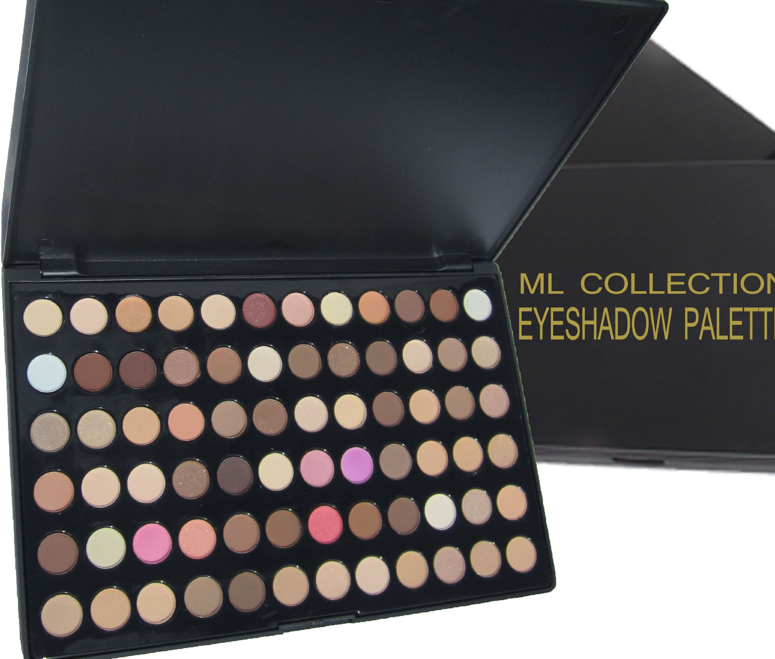 Ml Collection NEW!!! Get All in One 72 Colors Eye Shadow Palette Nude Warm Neutral + FREE 5 Piece Mini Goat Brush Set.