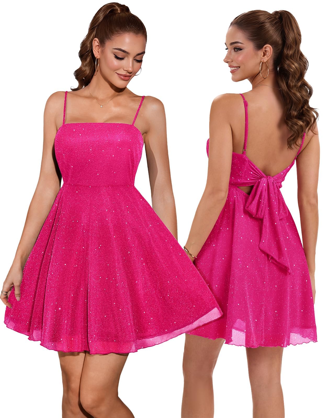 DRESSTELLS Bow Tie Back Homecoming Dress