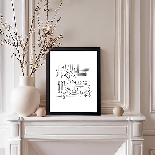 Miniatura 95 de Poster Master Póster de peonías – Estampado de flores retro – Ilustración floral – Ilustración en blanco y negro – Diseño de línea y abstracto –