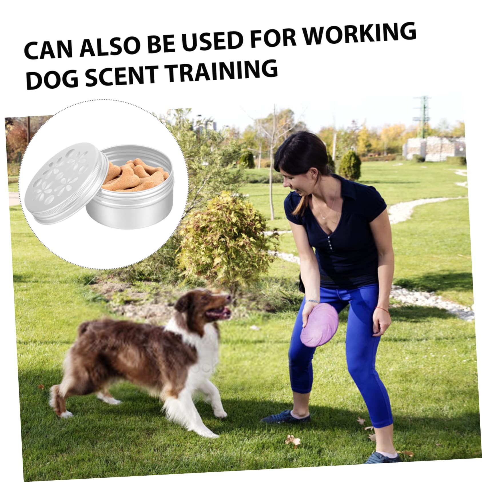 10 Latas de Aluminio Resistentes a Mordeduras y Abrasiones, Capacidad 80ml, Caja Portátil para Entrenamiento de Olfato de Perros para Adiestramiento Canino