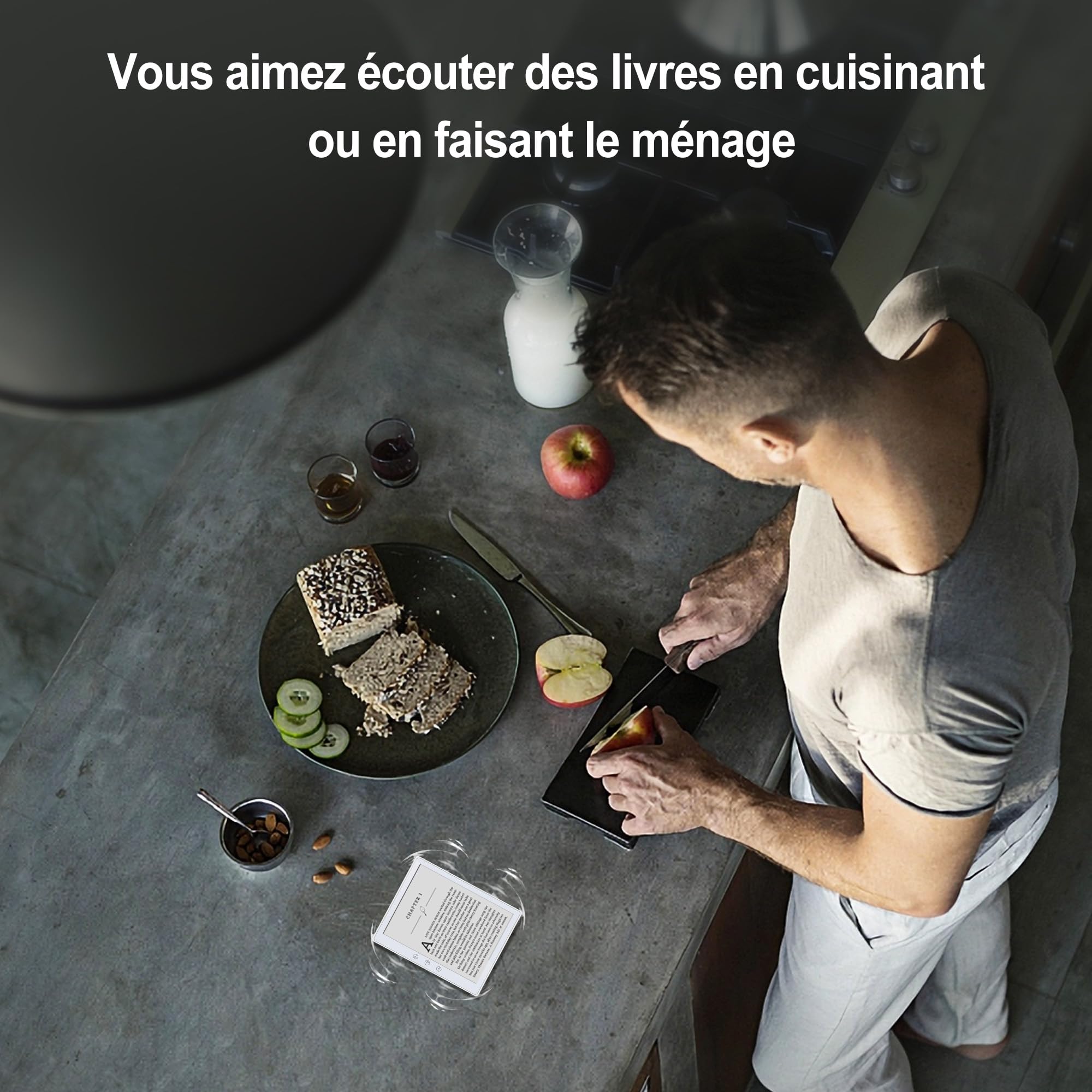 Veidoo 5.8 Pouces Lecteur de Livres Electroniques, Écran Tactile HD, Technologie Carta E-Ink, 32Go ROM, WiFi, Longue Durée de Vie, Blanc