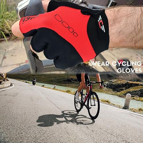 Miniatura 5 de JAUNTY Cycling Bike Gloves Men Gel Padded Half Finger Bicycle Gloves Shock-Absorbing Anti-Slip Breathable MTB Road Biking Fingerless Gloves for