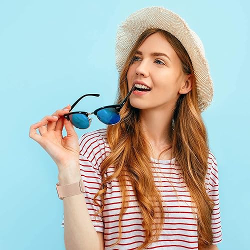 Miniatura 9 de TOYOUTHS Paquete de 2 pulseras compatibles con Fitbit Versa/Versa 2, bandas elásticas Versa Lite, edición especial, pulseras de tela, pulseras de