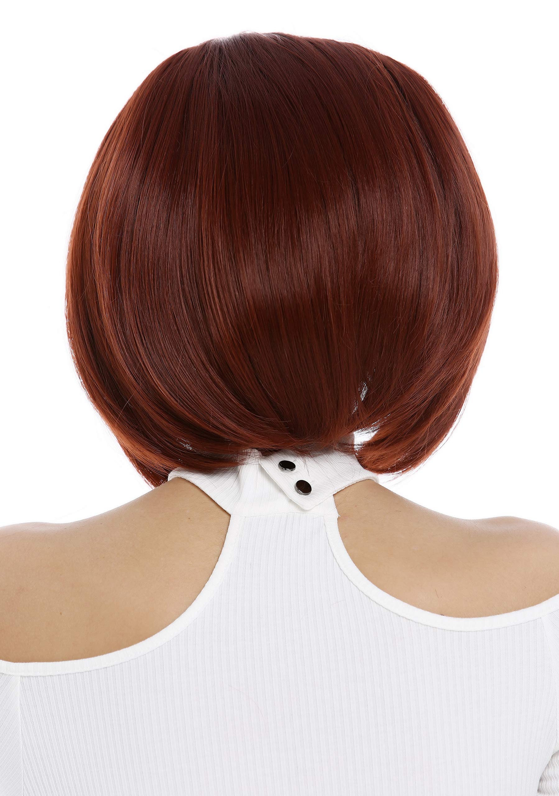 WIG ME UP - 1215-35 Lady Wig short frayed Bob style parting auburn reddish brown hue, auburn (35), 23 inch - Image 4