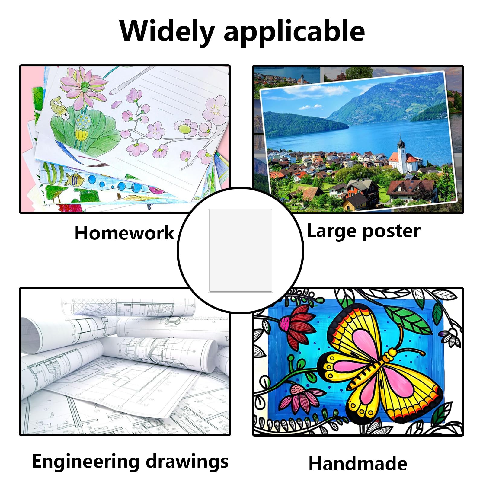 ART&GO Transparante harde beschermhoes voor verzameldocumenten, illustraties, originele tekeningen, pH-neutraal, A3-formaat