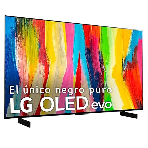 LG Televisor OLED42C24LA - Smart TV webOS22 42 pulgadas (106 cm) 4K OLED evo, Procesador Inteligente Potencia 4K a9 Gen 5 IA, compatible formatos HDR, HDR Dolby Vision y Dolby Atmos, TV para Gaming