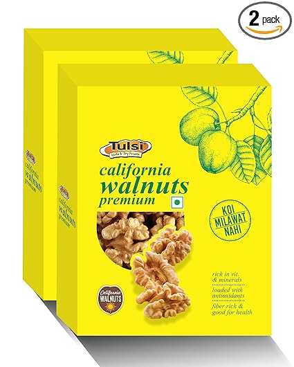 Tulsi California Walnuts Kernels Premium 400g (Raw,200g x 2)