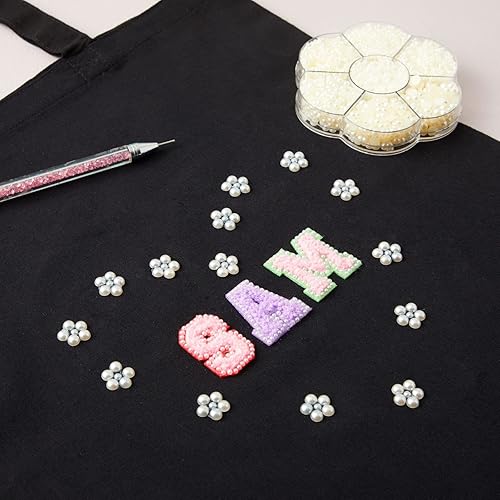 Miniatura 7 de Paquete de 16000 perlas planas para manualidades, arte de uñas y decoraciones de joyas, marfil (0.069 pulgadas, 0.079 pulgadas, 0.079 pulgadas,