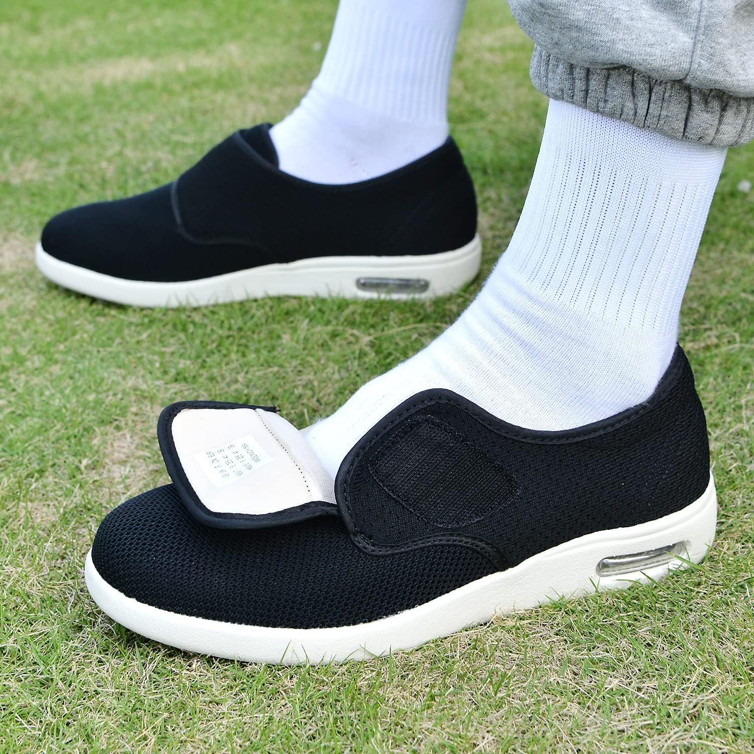 Women's Diabetic Shoes with Adjustable Closure,Non-Slip Wide Width Lightweight Shoes for Edema Plantar Fasciitis Bunions Arthritis Swollen Feet - Image 3