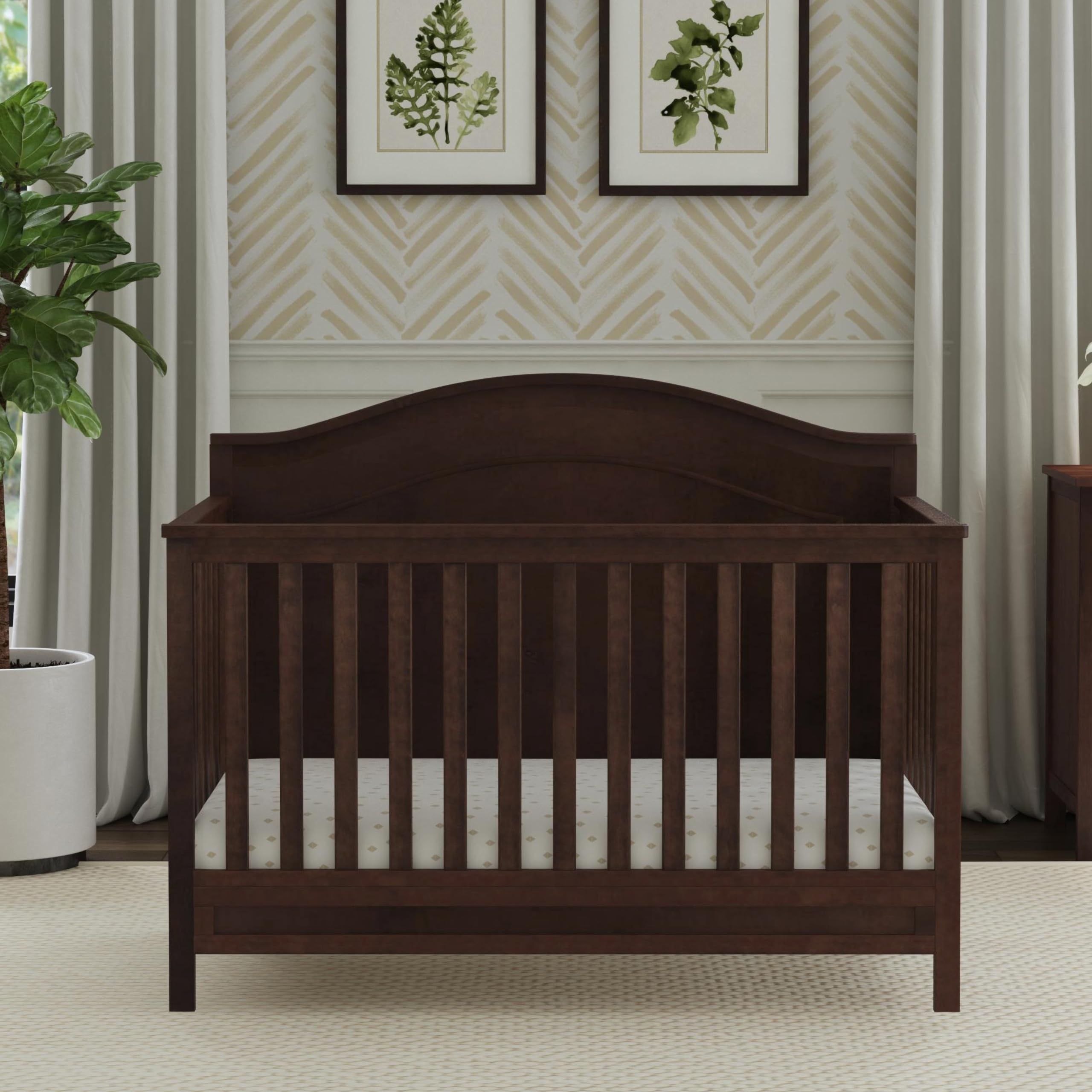 DaVinci Charlie 4-in-1 Convertible Crib GREENGUARD Certified Espresso | Converts to Toddler Bed Daybed Full-Size Bed 4 Adjustable Mattress Heights Conversion Kits Sold Separately Easy Assembl product thumbnail 4