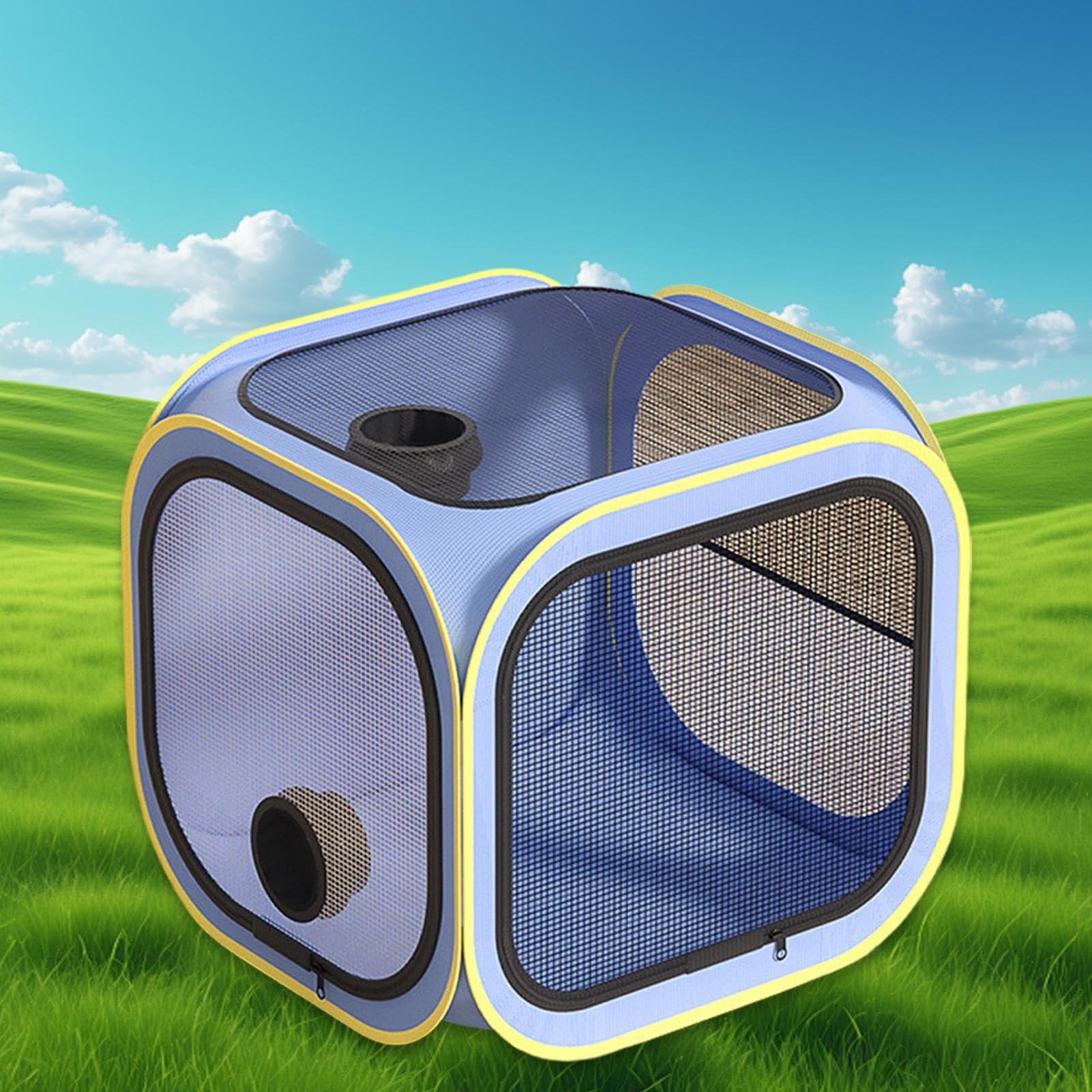 Séchoir pour Chat | Cage de séchage Pliable pour Chien - Boîte Automatique sèche-Animaux - pour La Maison, Le Bain, Les Magasins, Le Toilettage, Le Lavage, L'Extérieur, La