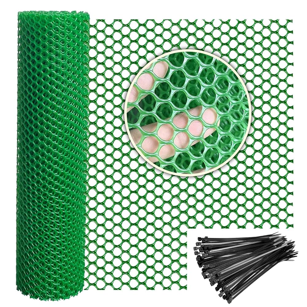 AlpineReach Plastic Wire Rigid Mesh 1.3ft X 30ft (15.7" X 360") Fence Roll - Ideal For Poultry, Dogs, Rabbit Barrier & Gardening - Durable Chicken Mesh - Versatile Fencing & Netting Solution