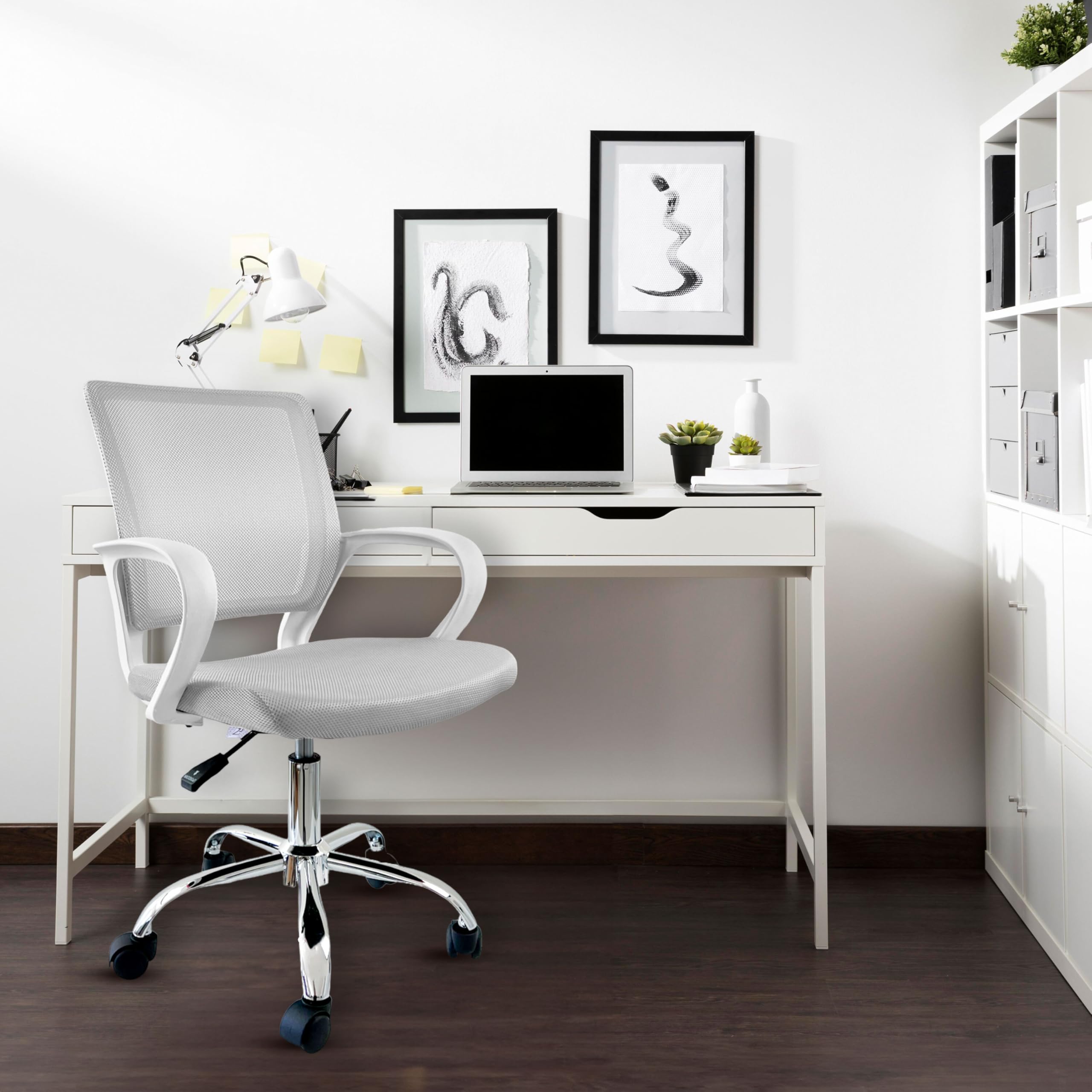 FZ SEDIA UFFICIO RUOTE (BIANCO/GRIGIO)