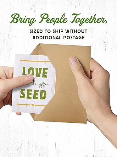 Miniatura 4 de American Meadows Paquetes de semillas de flores silvestres ''Love is All You Seed'' para fiestas (paquete de 20)  Mezcla de semillas de flores