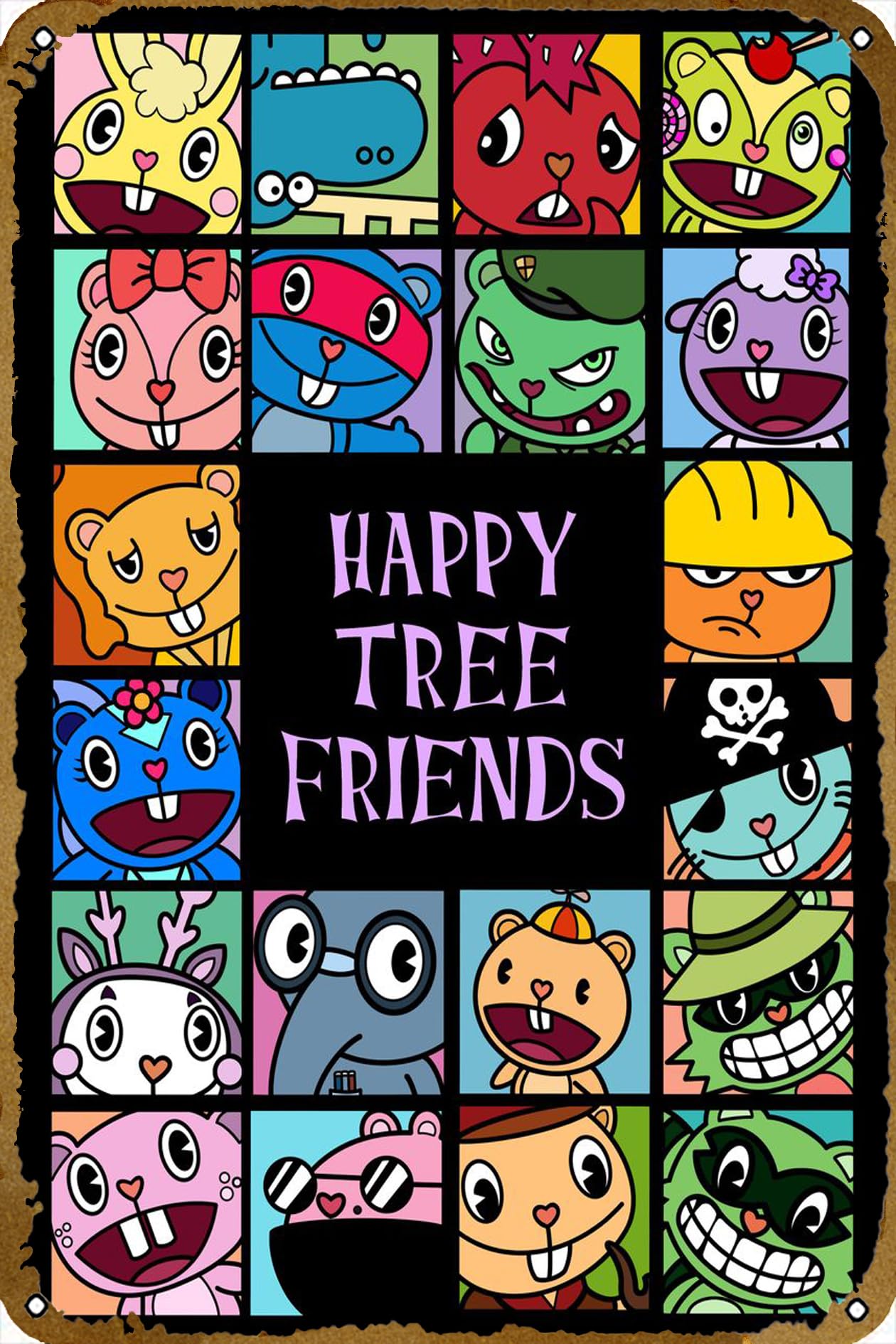 Amazon.com: Happy Tree Friends Poster Metal Sign Tin Metal Retro