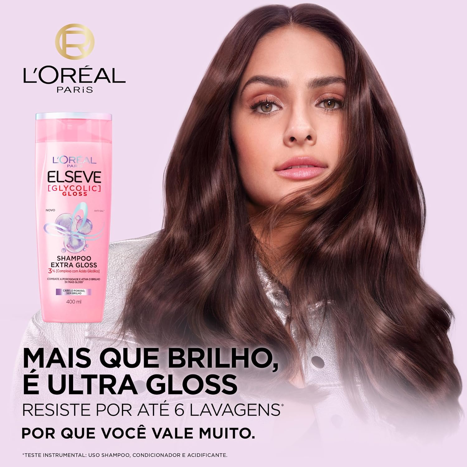 Elseve Haircare, Shampoo L'Oréal Paris Glycolic Gloss, 400ML