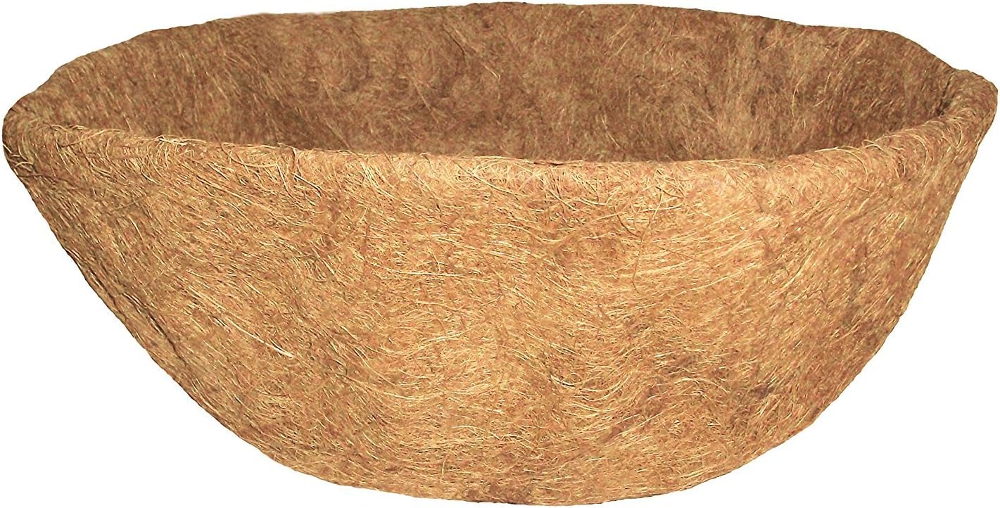 Gardener Select Round Coco Liner for Outdoor Hanging Planters & Baskets, 18" (Pack of 4)