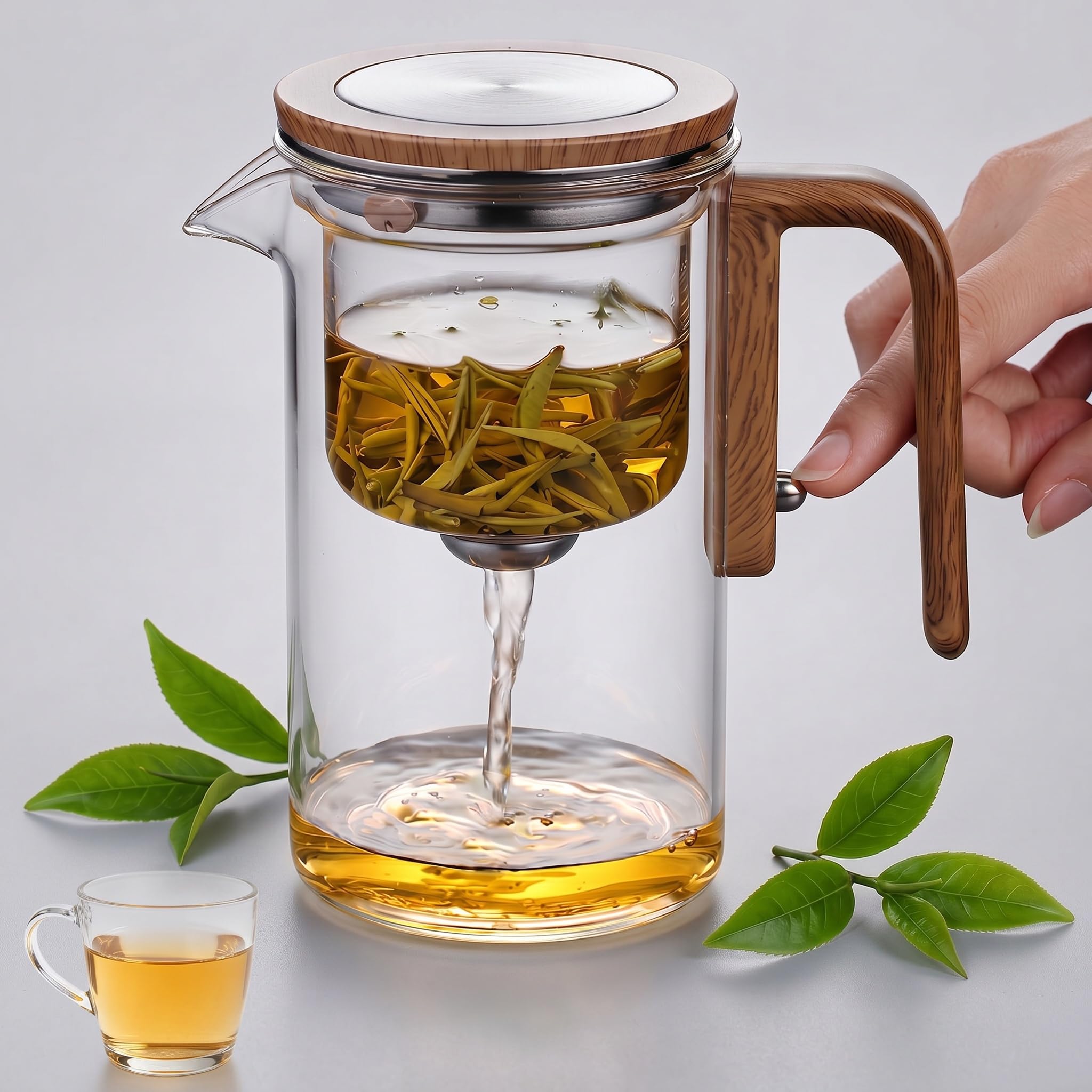 Xygobla 600ml Magnetic Glass Teapot Infuser